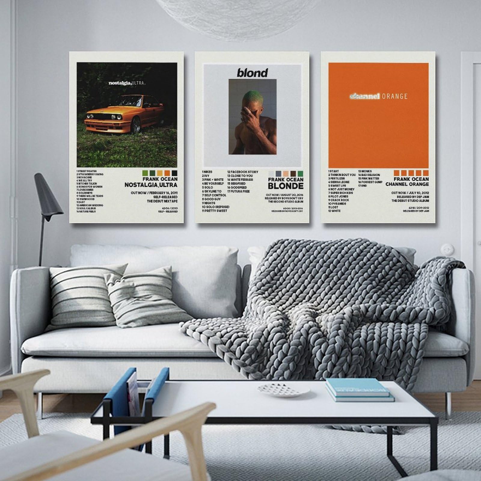 Amazon.com: oooac A Set of 3 album canvas posters,Frank ocean